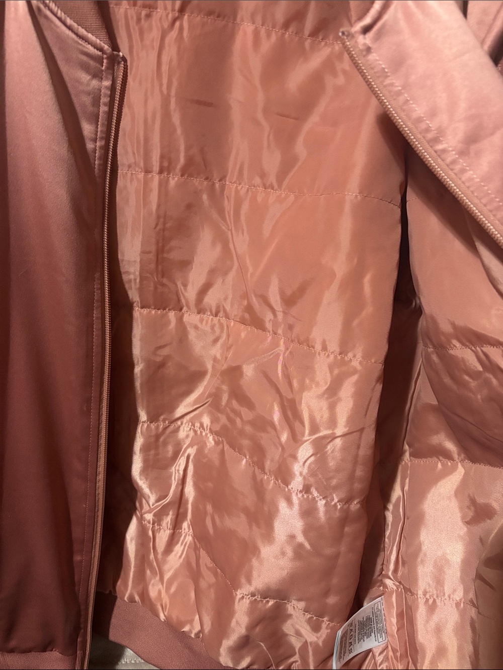 adidas Satin Bomber Jacket in Rose - Picture 11 of 12